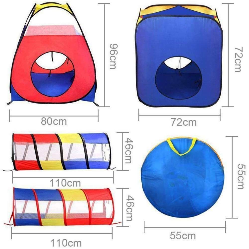 Kids Play Tent and Tunnel Set dimensions and specifications