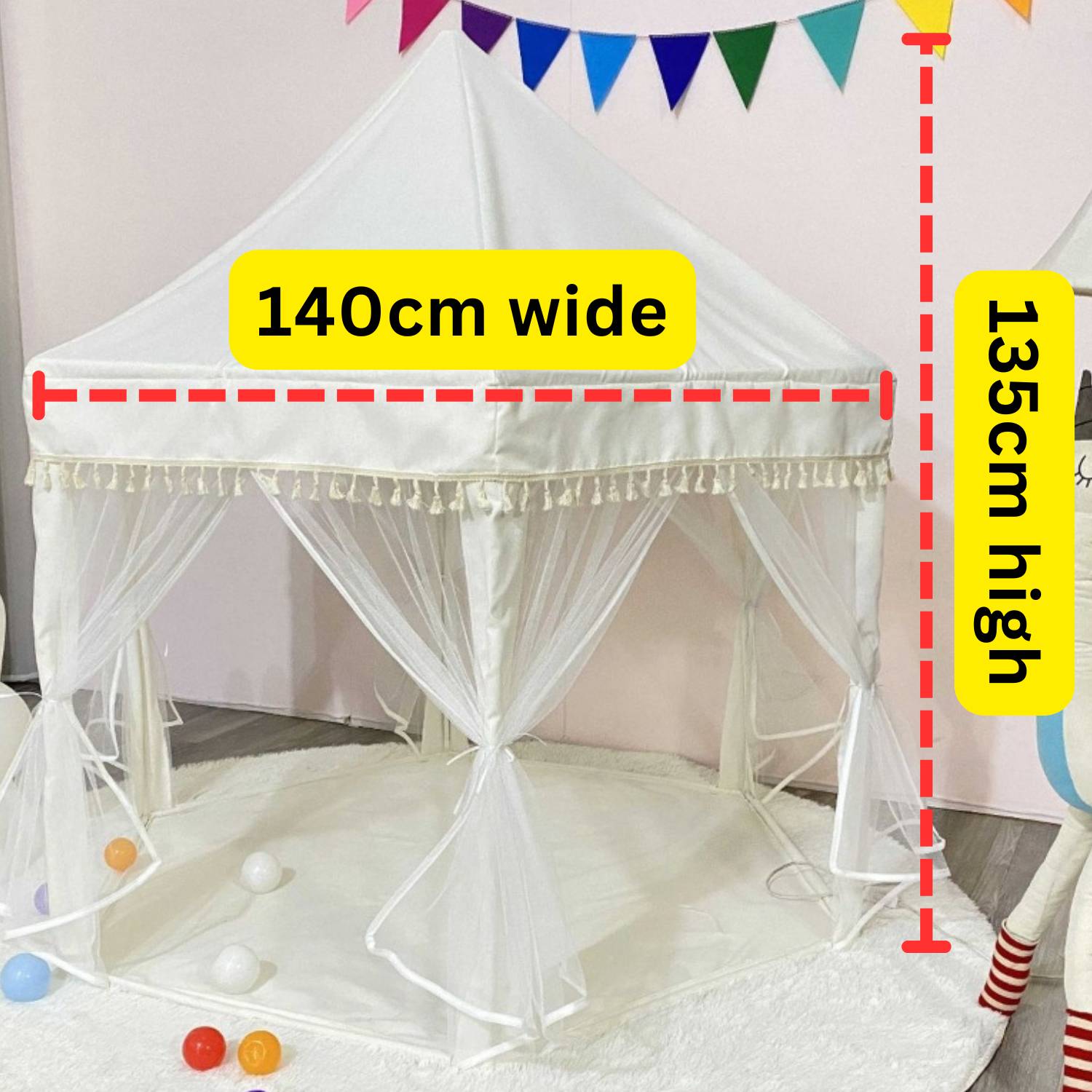 Princess Play Tent dimensions and specifications