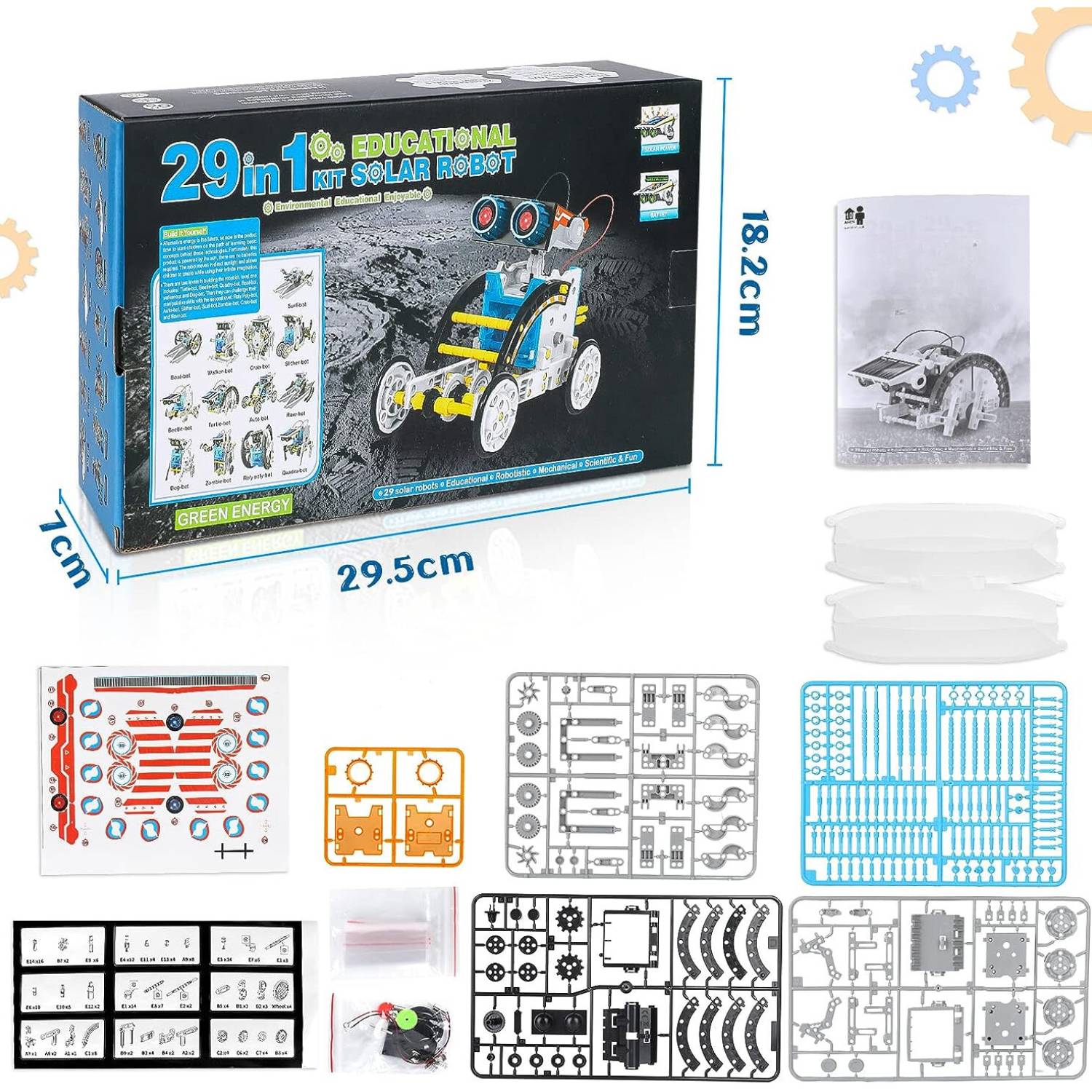 STEM Robot Build Kit for Kids dimensions and specifications