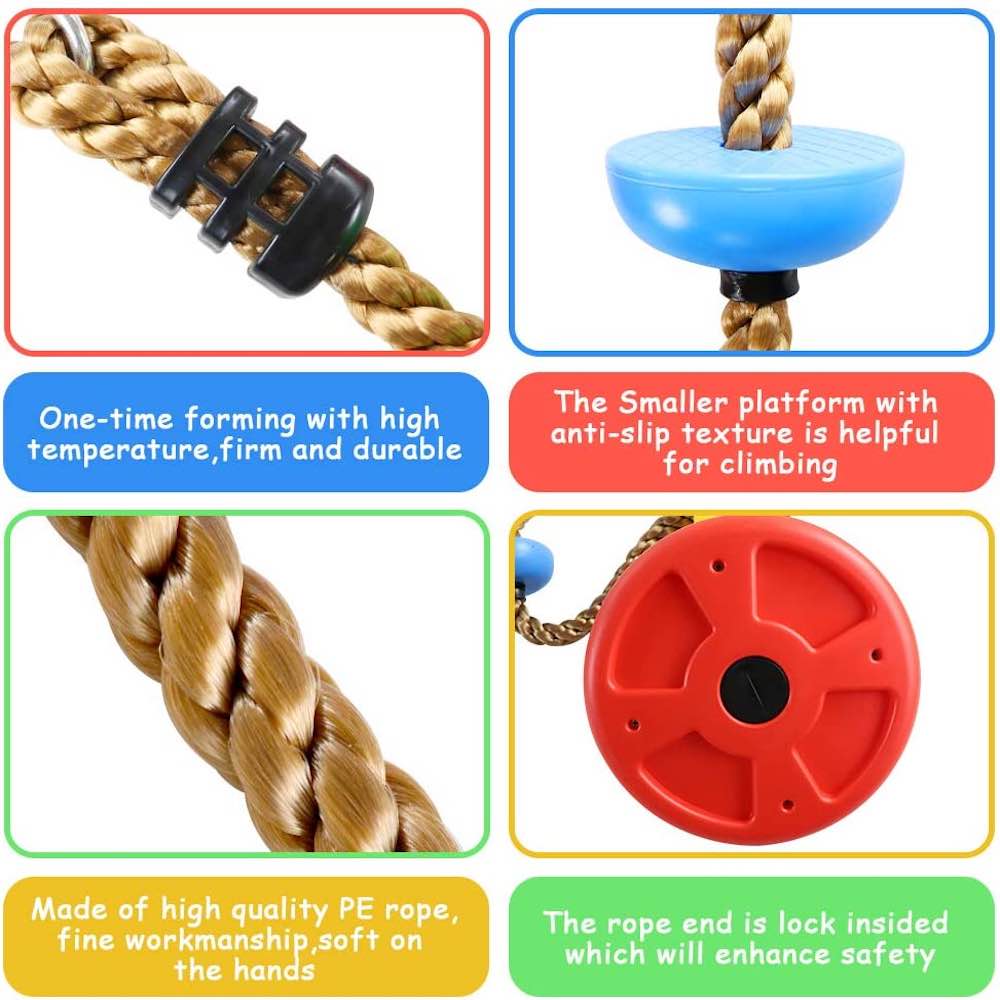 Jungle Gym Climbing Rope with Disc Swing — image 2