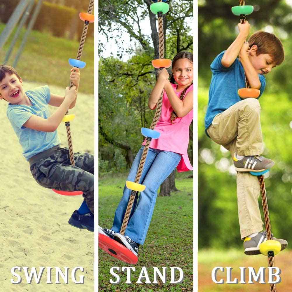 Jungle Gym Climbing Rope with Disc Swing — image 3