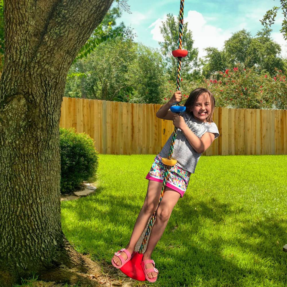 Jungle Gym Climbing Rope with Disc Swing