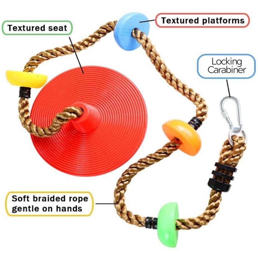 Jungle Gym Climbing Rope with Disc Swing — image 5