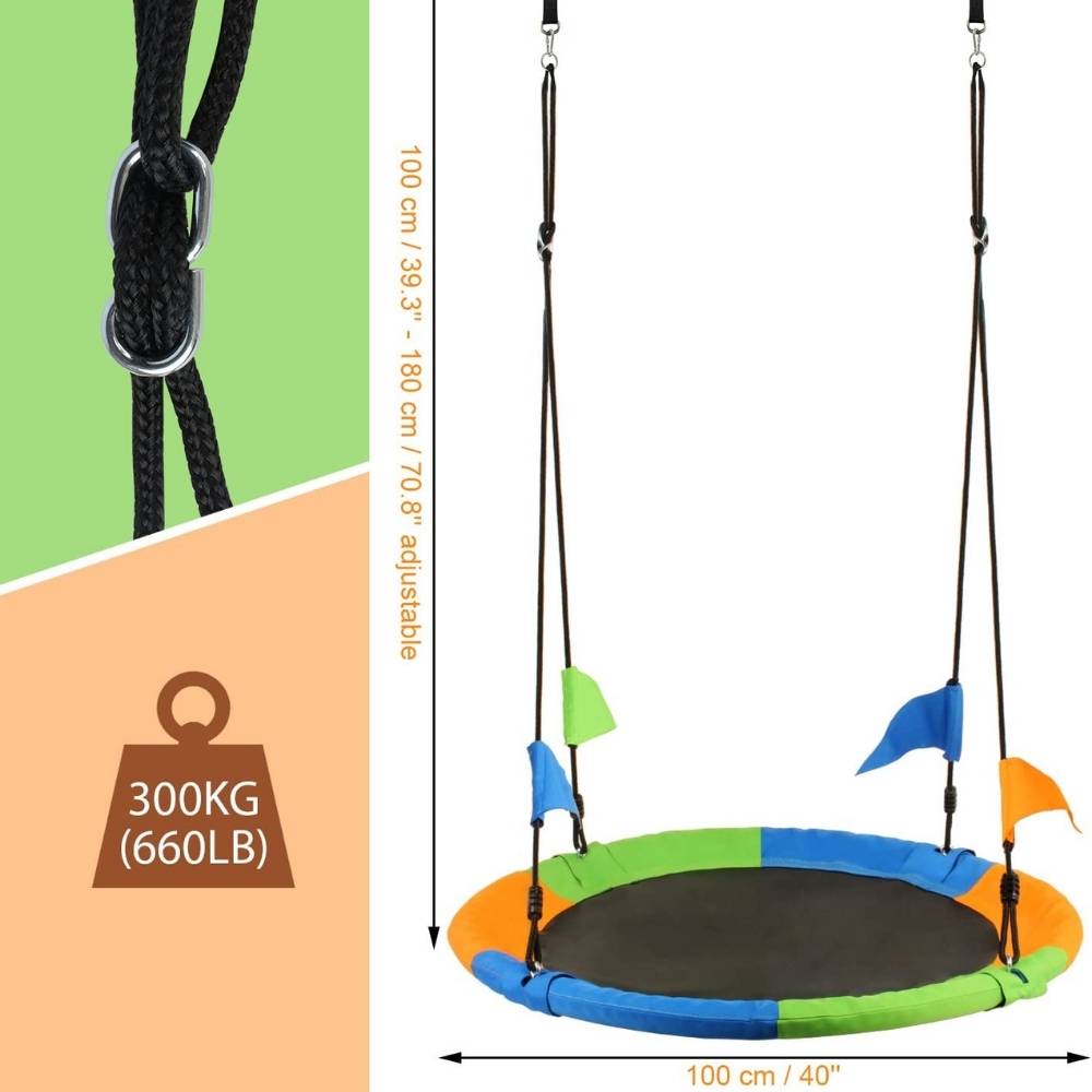 Round Mat Saucer Tree Swing dimensions and specifications