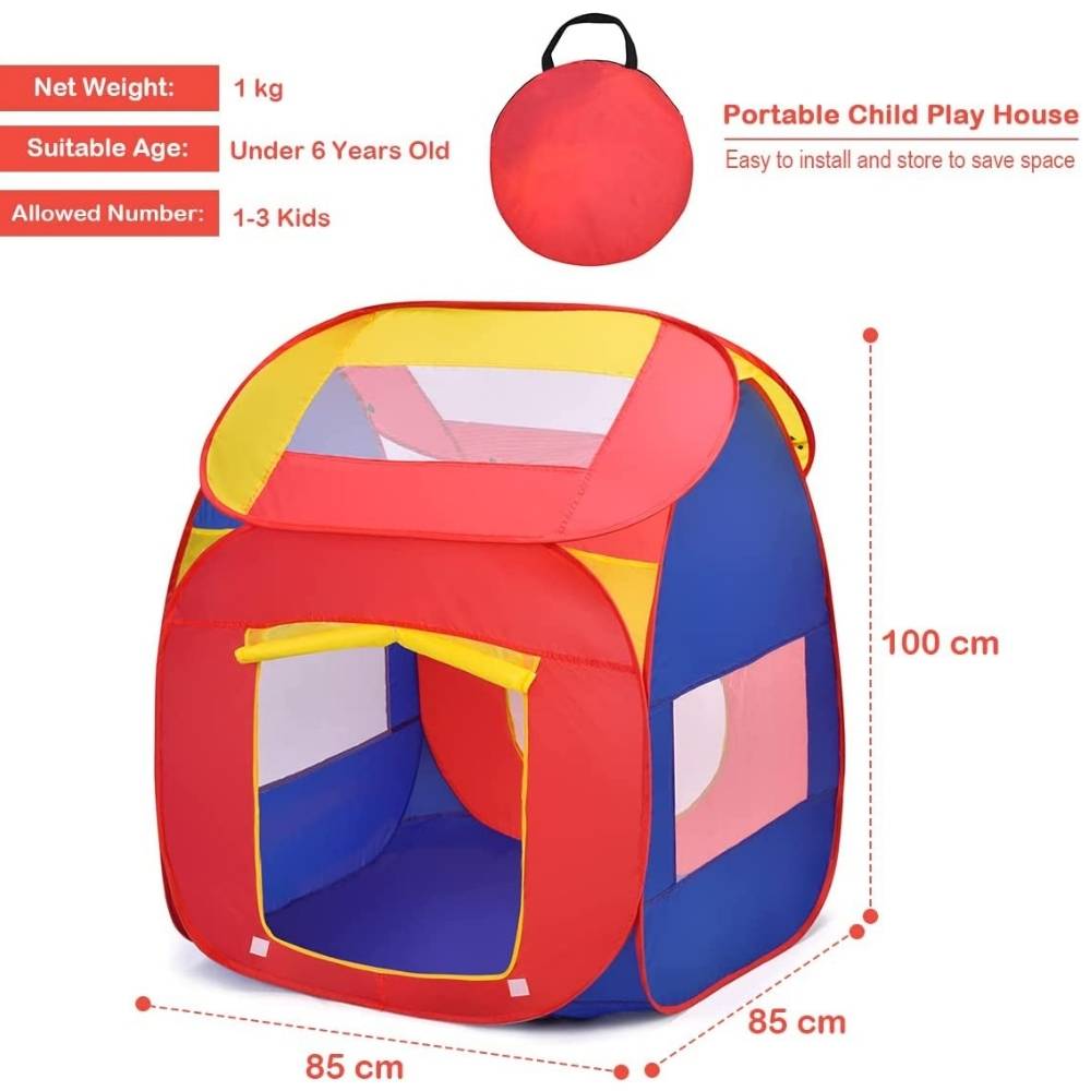 Kids Playhouse Pop-Up Tent dimensions and specifications